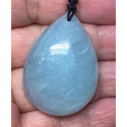 Aquamarine Gemstone Teardrop Pendant 01